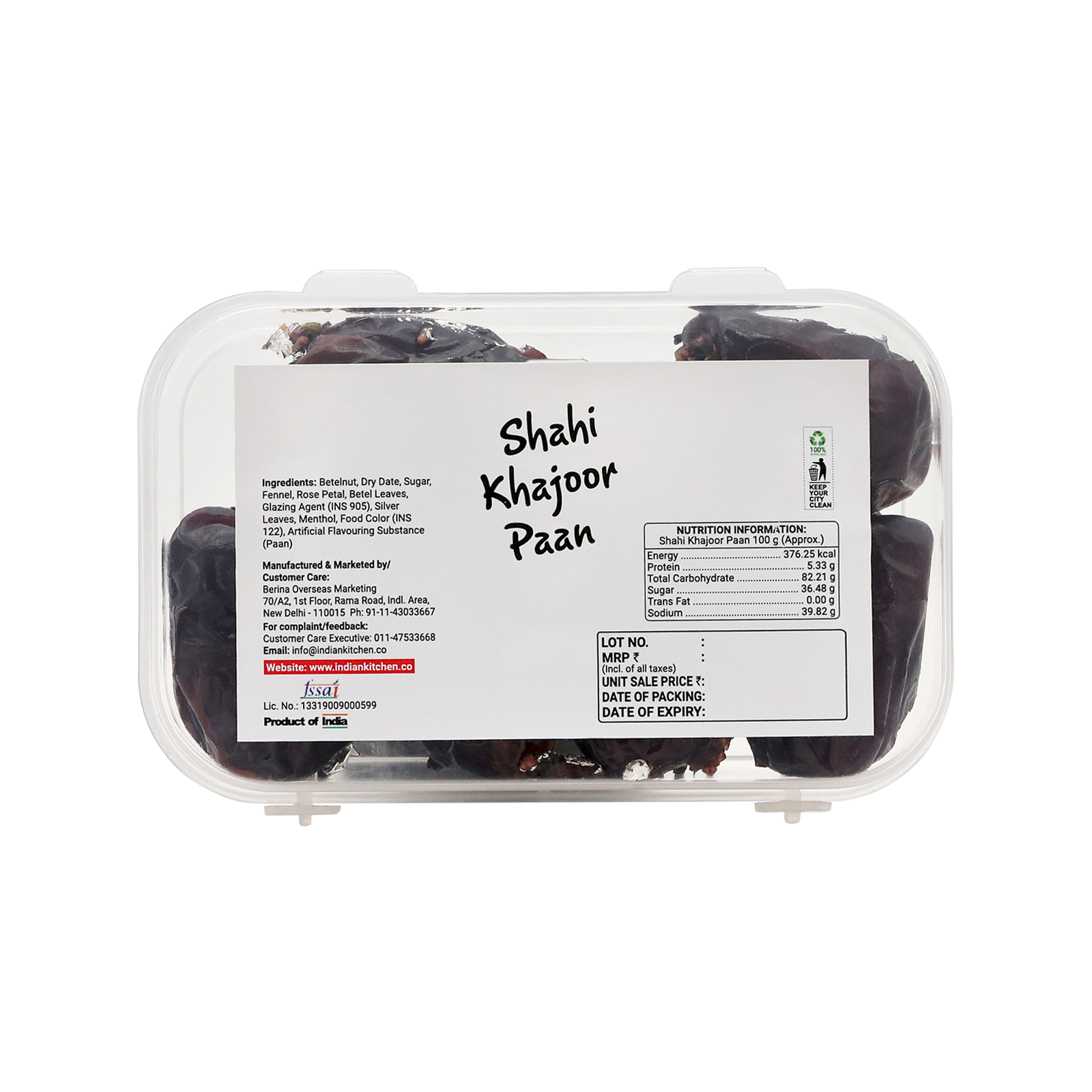 Indian Kitchen Shahi Khajoor Paan (6 Khajoor pcs) Indian Kitchen Shahi Khajoor Paan (6 Khajoor pcs)